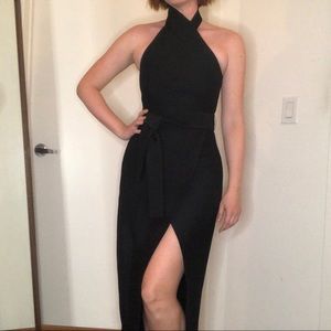 C/MEO Collective Black Halter Dress